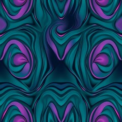 Obraz premium Abstract Swirls: A captivating kaleidoscope of swirling teal and purple hues. This abstract design creates a mesmerizing visual experience.
