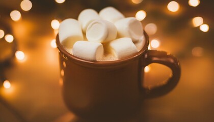 ホッと一息（マシュマロたっぷりのマシュマロラテ）