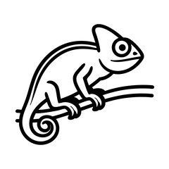 printable coloring pages of chameleon on branch, this is ideal outline coloring pages for kindergarten printable