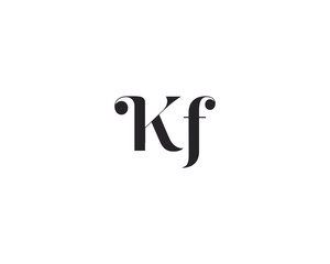 creative letter KF logo design template