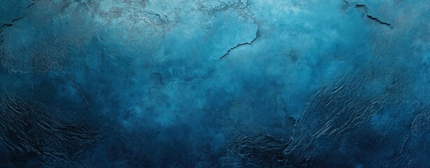 Obraz premium Dark Teal Textured Wall with Cracks Background