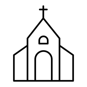 black church building icon clip art preview