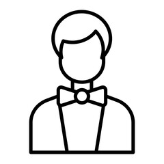 Obraz premium Groom outline icon