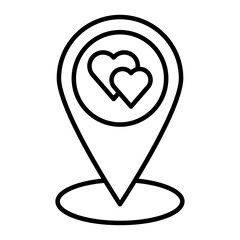 Location outline icon