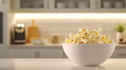 Making perfect popcorn at home kitchen food photography cozy atmosphere