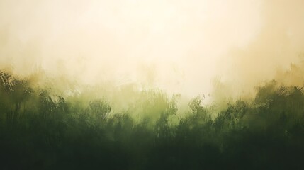 Fototapeta premium Evocative Green Digital Painting: Softly Lit Abstract Landscape Illustration. AI Generated