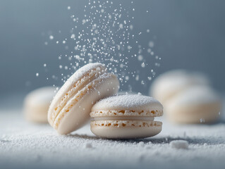 Naklejka premium macaroons on a table