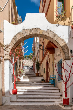 Ancient arch of Carloforte, Sardinia, Italy, known as Archiotto or Archiottu