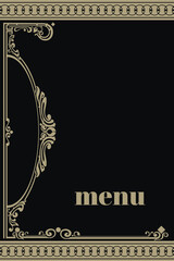 Decorative vector composition, cover design for restaurants, bars, cafes and other businesses