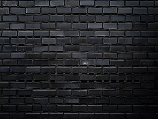 Black brick wall features intricate brickwork patterns