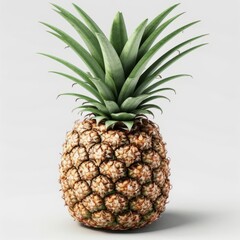Fototapeta premium realistic beautiful pineapple on white background