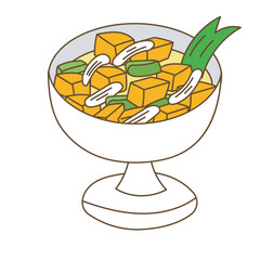 Indonesian Drink Es Teler Illustration