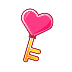 heart shaped key