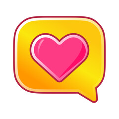 heart shaped bubble message chat