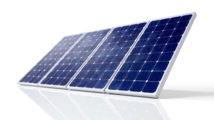 Solar panels on white background.