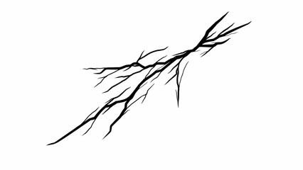 Lightning strikes silhouette illustration vector design isolated on white background