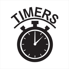 A classic stopwatch icon, perfectly black and white, suitable for websites, apps, or presentations.