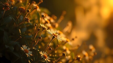 autumn leaves in the morning
