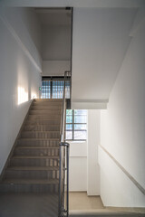 Modern Minimalist Staircase with Natural Light and Clean Lines