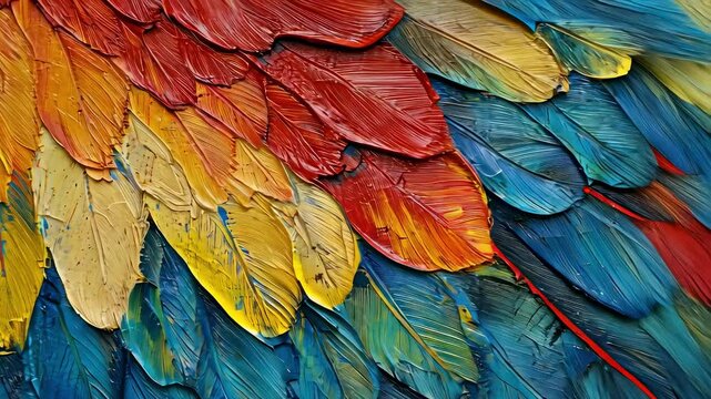 Close-up of a colorful parrot. Selective focus