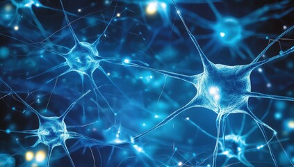 Image of a network of dots and lines on a blue background