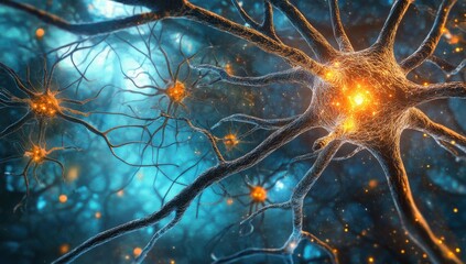 Image of a network of dots and lines on a blue background