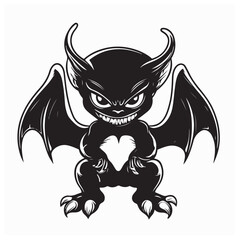 Little Devil Vector Illustration on White Background for Creative Projects.