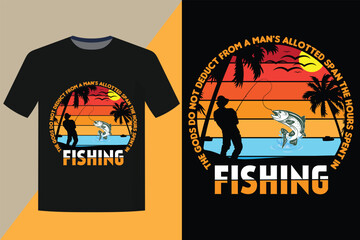fishing t-shirt design vector
