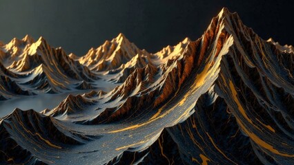 Uninhabited mountainous terrain at dawn.