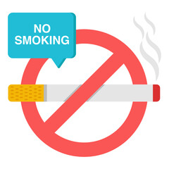 A perfect design icon of smoking ban