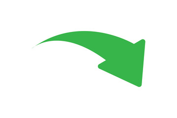 green curve arrow icon