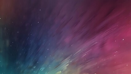 A blurred, grainy abstract background with a gradient from dark purple to light teal