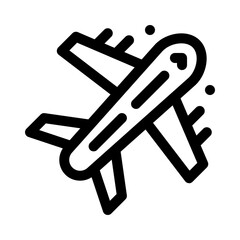 Airplane line icon