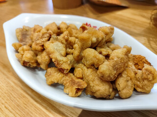 Crispy Fried Delicacies Served on a Elegant Plate
