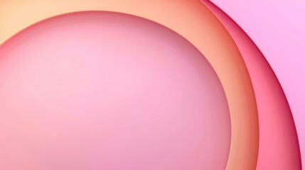 Obraz premium Soft Pastel Background with Circular Shapes in Pink, Peach, and Cream Tones for Creative Design and Modern Aesthetic Applications