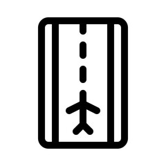 Fototapeta premium runway line icon