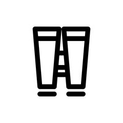 Binoculars icon or logo vector illustration. Graphic binocular logo template