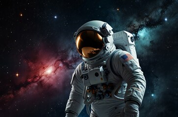 Fototapeta premium astronaut on the moon