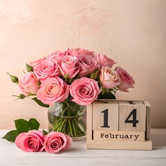 Fototapeta premium 14 February with Unique 