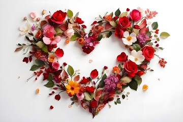 heart made of roses