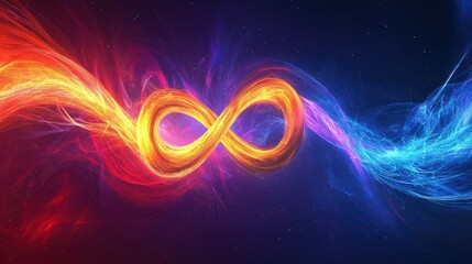 Infinity symbol on abstract background