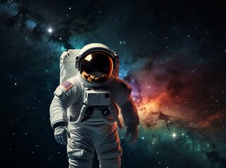 Fototapeta premium astronaut on the moon