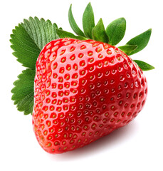 フレッシュなイチゴと白い背景（Fresh strawberries and white background）
