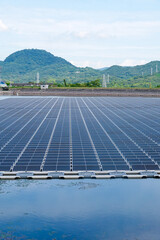 ため池ソーラー　羽鹿池太陽光発電所（香川県さぬき市大川町）