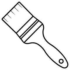 Abstract Line Art with Paintbrush Motif