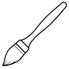 Abstract Line Art with Paintbrush Motif