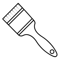 Abstract Line Art with Paintbrush Motif