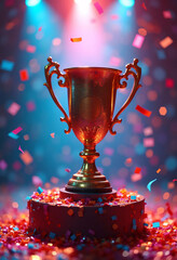 trophy and achievement image created with artificial 
