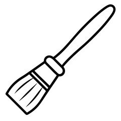 Abstract Line Art with Paintbrush Motif