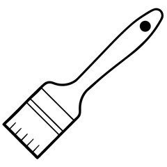 Abstract Line Art with Paintbrush Motif